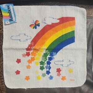 Vintage Rainbow Washcloths Set 3